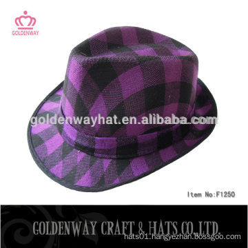 fedora hats wholesale gangster purple fedora hats